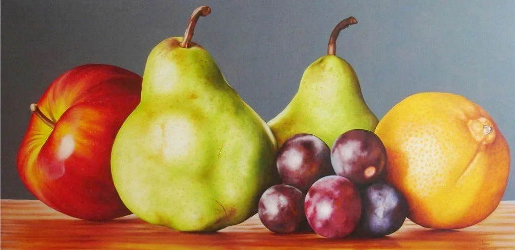 Paisajes y Bodegones en Pintura: Bodegones al oleo de frutas