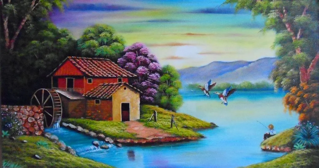 Paisajes y Bodegones en Pintura: Cuadros de paisajes fáciles para ...