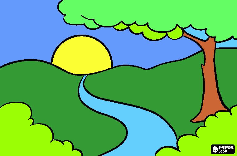 Paisajes para n para colorear, Paisajes para n para imprimir