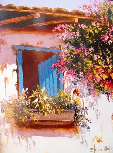 Paisajes Costumbristas con Espátula de Elena Molina, Colombia ...