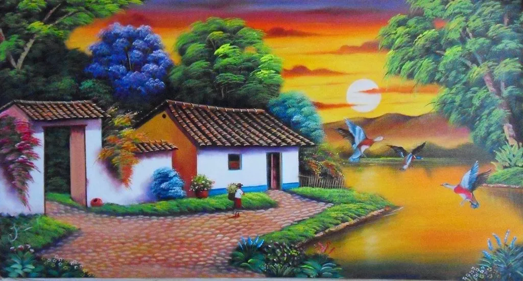 Paisajes dibujos pintados - Imagui