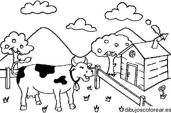 Paisajes con vacas – Dibujos para imprimir y colorear | Colorear ...