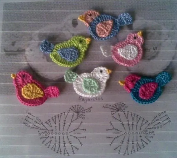 Pajaritos tejidos al crochet - Imagui