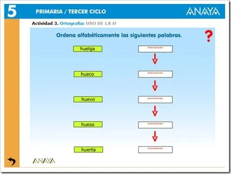 Palabras con H | Mi Clase En La Nube