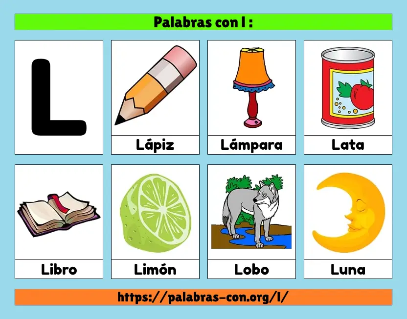 Palabras con l / L ⭐️ Cosas | Objetos | Animales ⭐️ Letra l