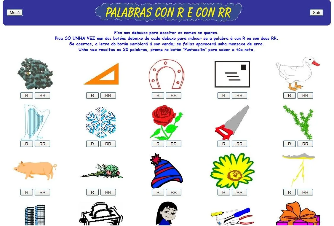 Palabras con r y con rr | Recurso educativo 41832 - Tiching