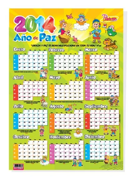 Calendario Pared 2014 | Palabritas ¡Tu Blog!