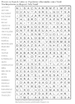 Palavras Cruzadas - Paulo Freixinho: Passatempo temático para ...