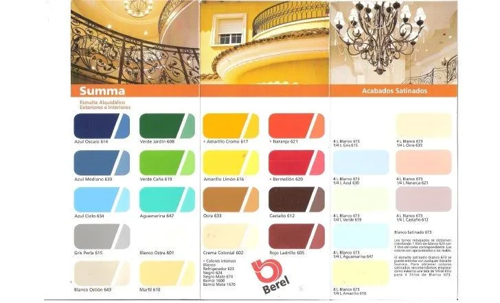 Paleta de colores berel