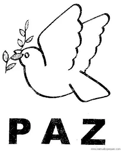 PALOMAS DE LA PAZ PARA COLOREAR. COLOREA EL DIA DE LA PAZ