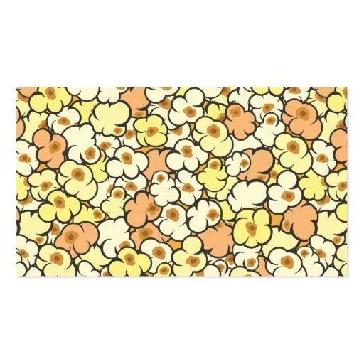 Palomitas del dibujo animado tarjetas de visita | Zazzle