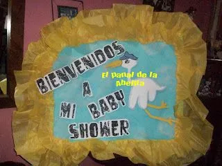 EL PANAL DE LA ABEJITA: Cartel cigueña para baby shower