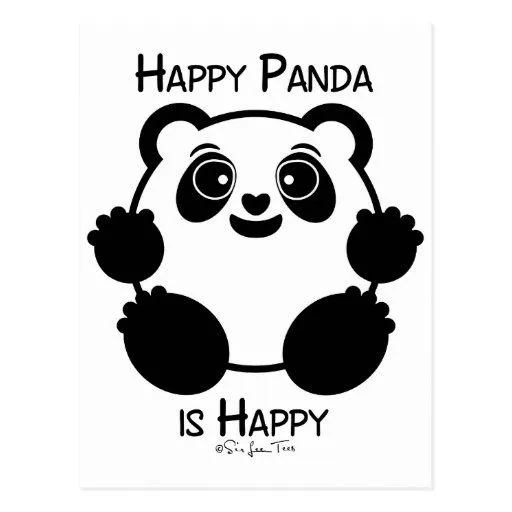 Panda feliz tarjetas postales | Zazzle