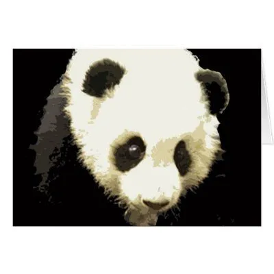 Panda Greeting Cards from Zazzle.