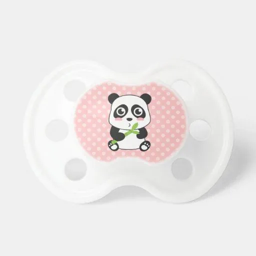Panda linda del bebé del dibujo animado chupete de bebe | Zazzle