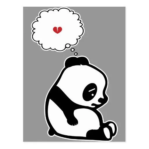 Panda triste postal | Zazzle