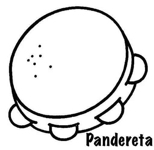PANDERETAS PARA COLOREAR - Imagui