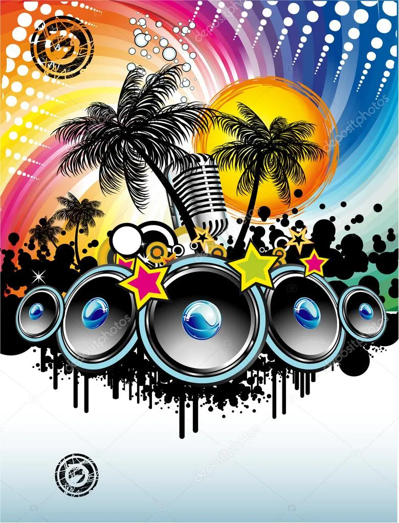 panfleto de discoteque de evento de música — Vector Stock ...