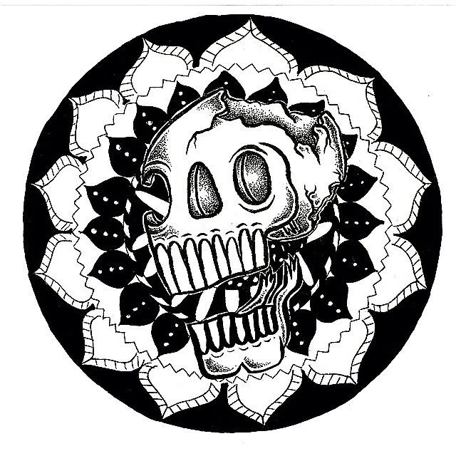 Panna Studio — Ilustración calavera con mandala, proyecto...