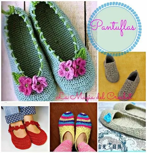 Pantunflas a crochet | Aprender manualidades es facilisimo.com ...