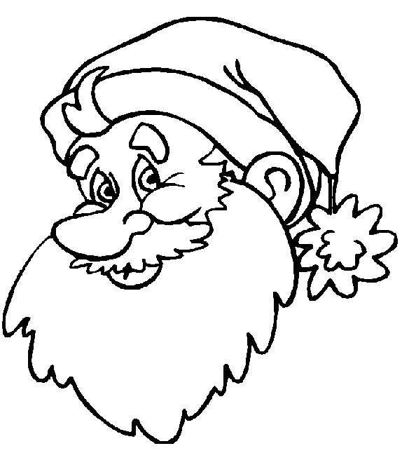 Papa noel caricatura para colorear - Imagenes PNG