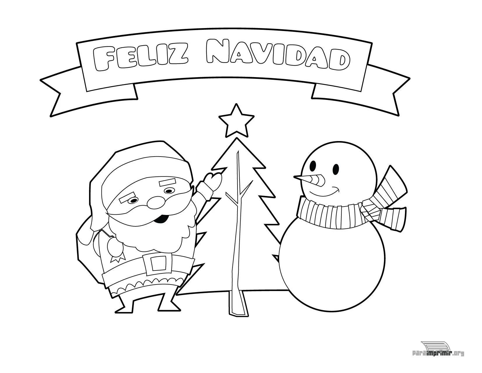 Papá Noel para colorear y para imprimir