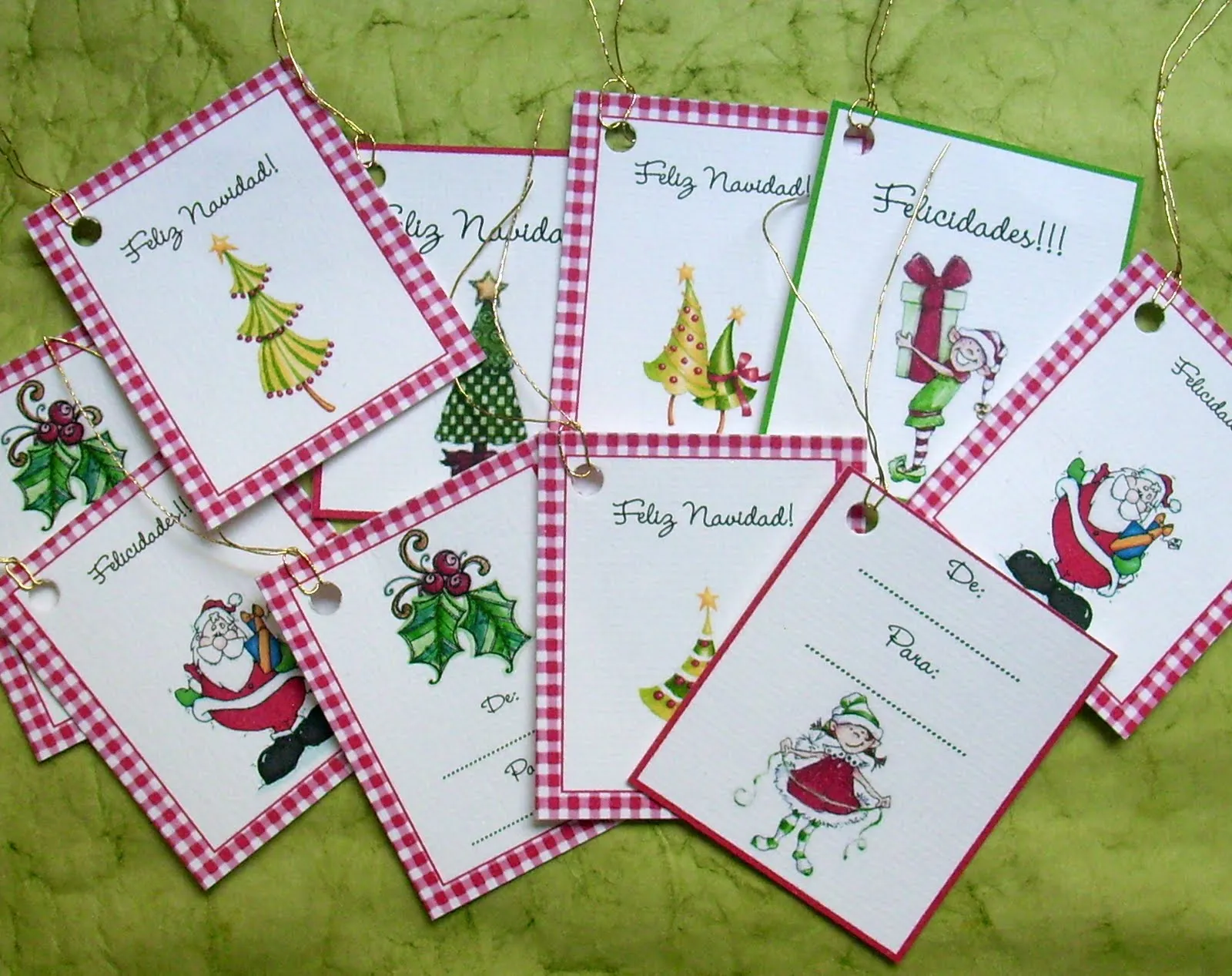 Papel con alas: Tarjetas de regalo navideñas