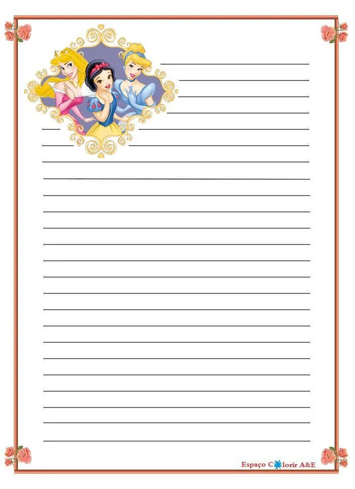 Papel De Carta Das Princesas Disney Para Imprimir Car Tuning