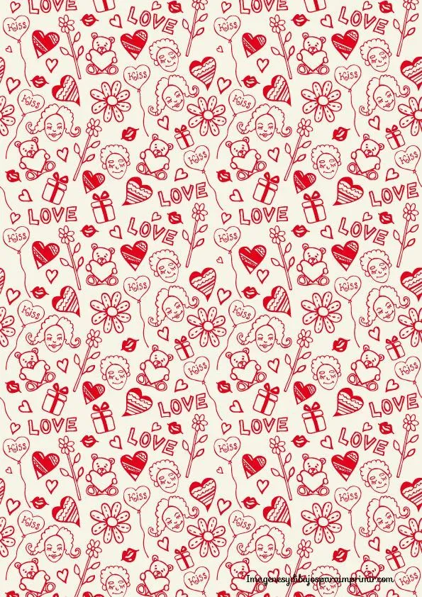 papel de corazones para imprimir | festa | Pinterest