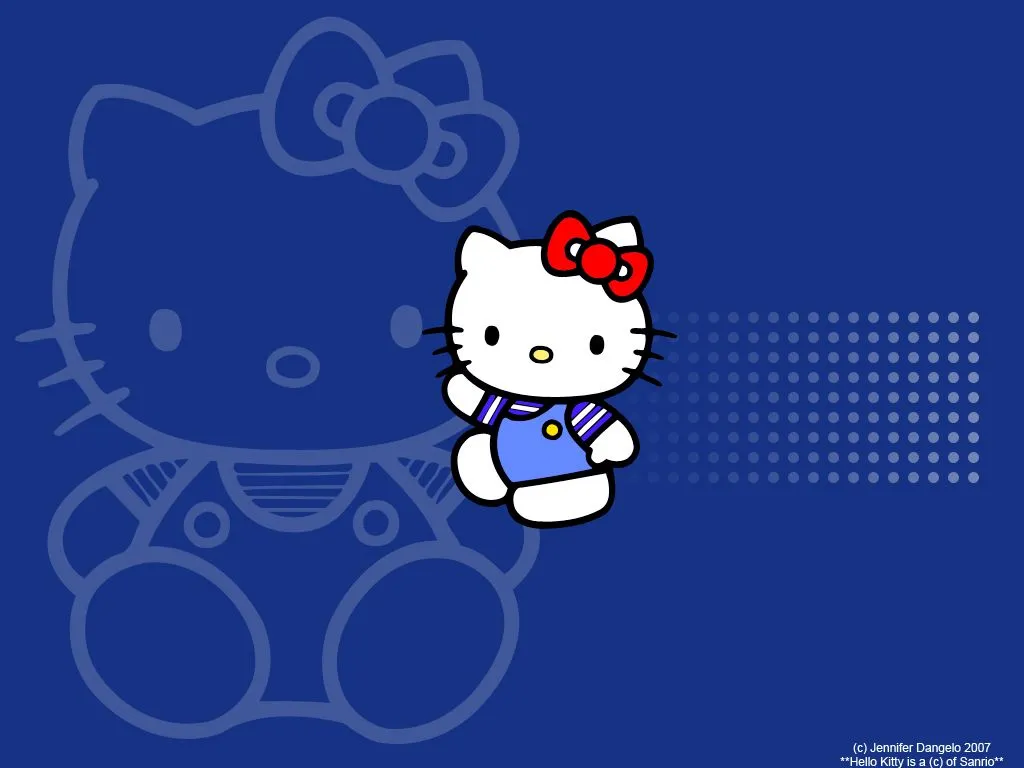 Papel de Parede Hello Kitty - Azul Wallpaper para Download no Celular ...