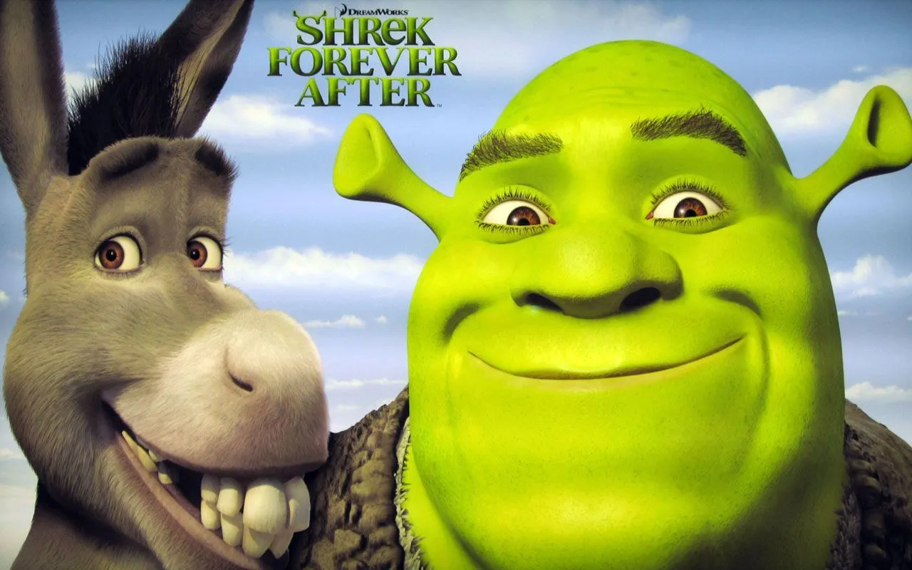 Papel de Parede Shrek Forever - Shrek e Burro Wallpaper para ...