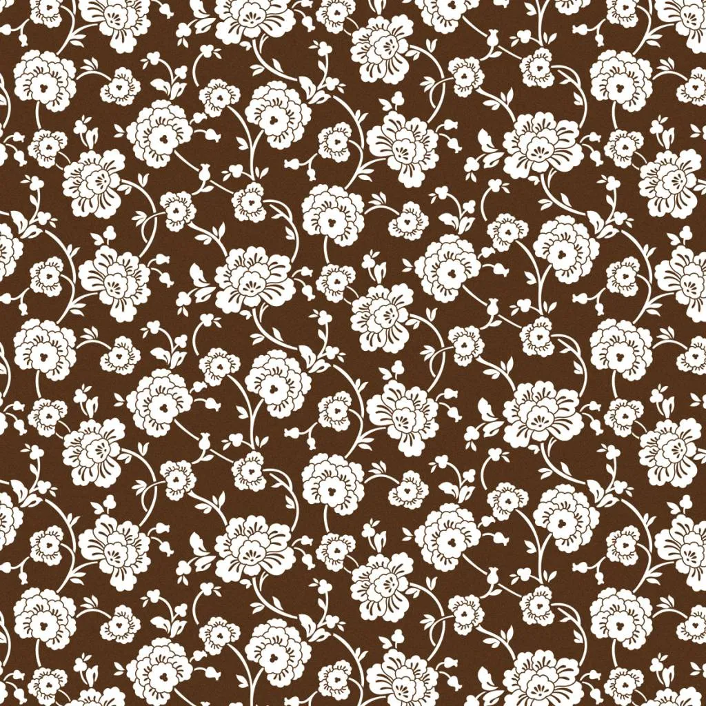 Papel de Scrapbooking: Brown Floral - Hobby, Crafts and Paperdesign