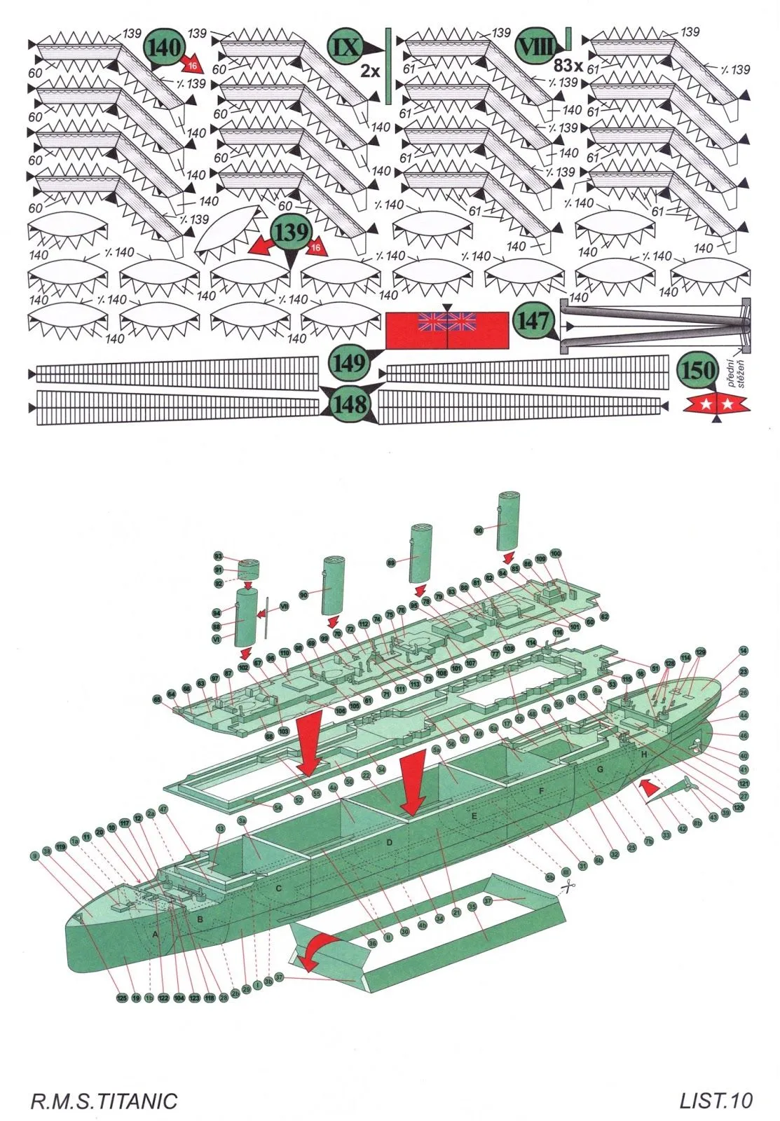 Papercraft del barco Titanic. - Manualidades a Raudales