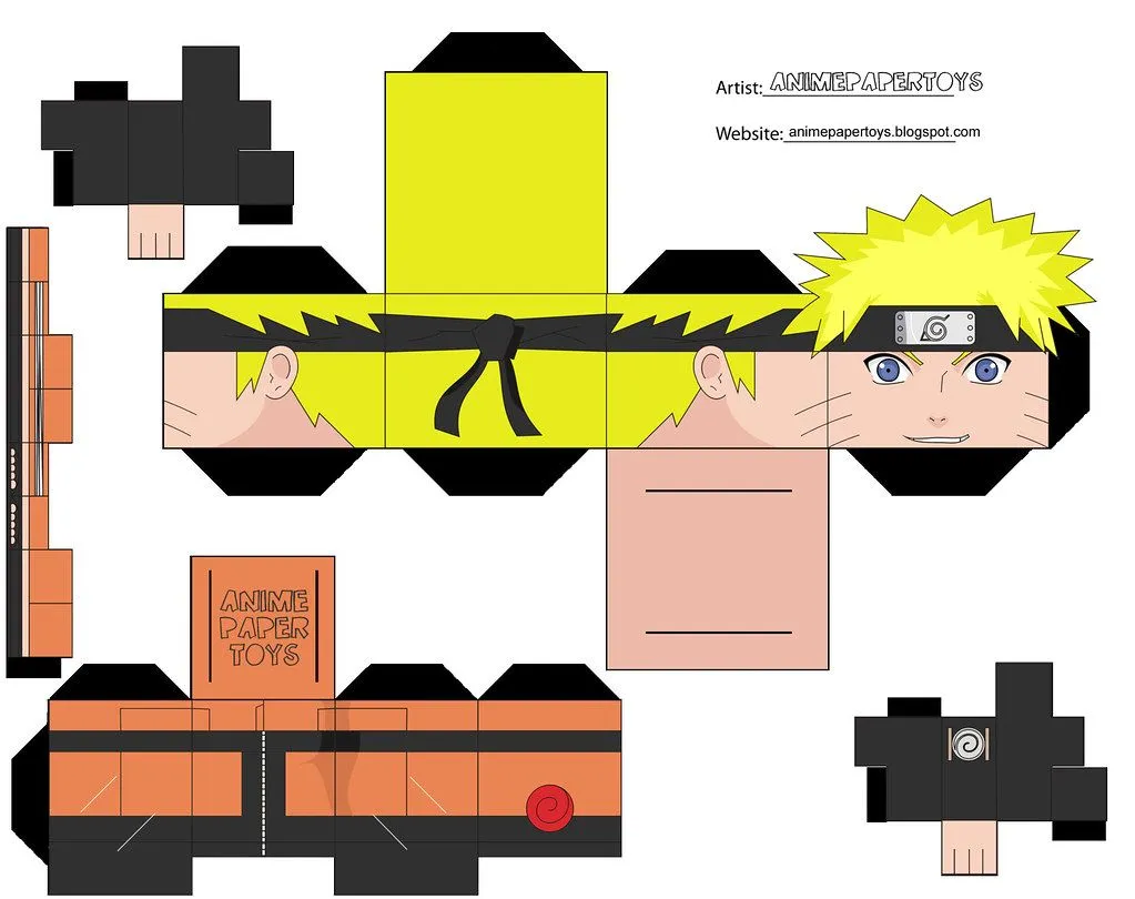 papercraft cubee cubeecraft NARUTO SHIPPUDEN ANIME PAPER TOY ...