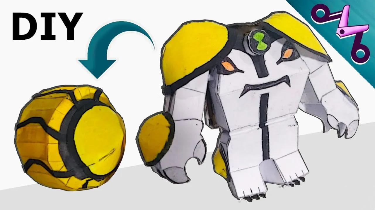 PAPERCRAFT! How to Make the Cannonbolt! Ben 10 Character Toy Maker (DIY) - YouTube