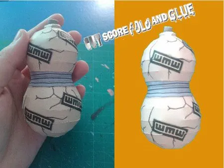 Papercraft - Naruto - Gaara's Sand Gourd ~ Papercraft4u | Free ...