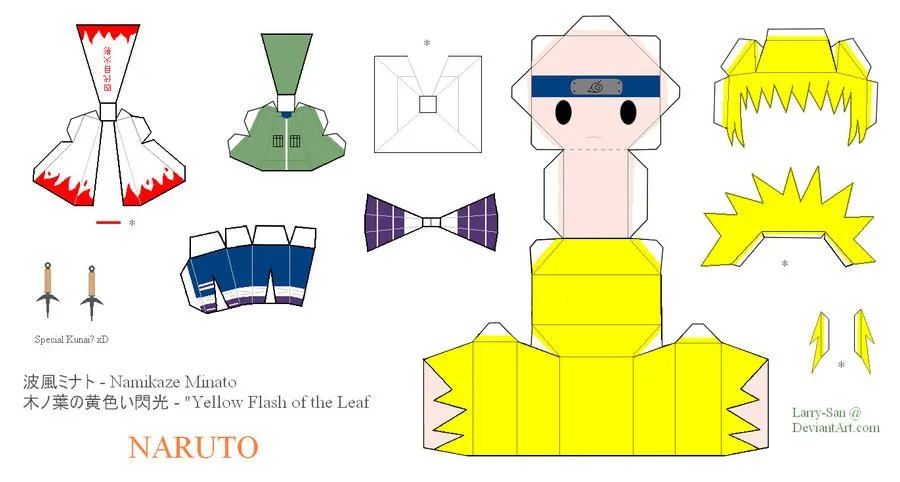 NARUTO Papercraft - Namikaze Minato, Fourth Hokage by Larry-San on ...