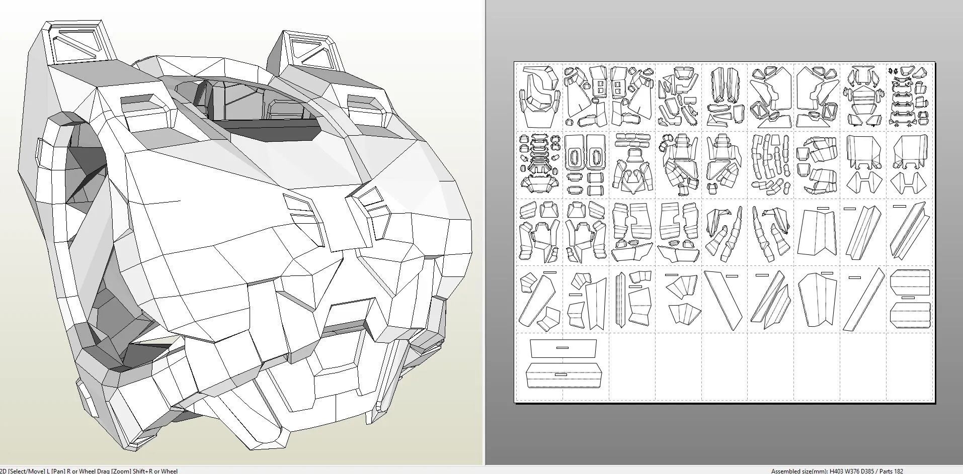 Papercraft .pdo file template for Halo 3 - Spartan MK VI HD Chest.