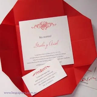 Les Papiers Invitaciones: Tarjetas de Casamiento de Gisela y Ariel ...