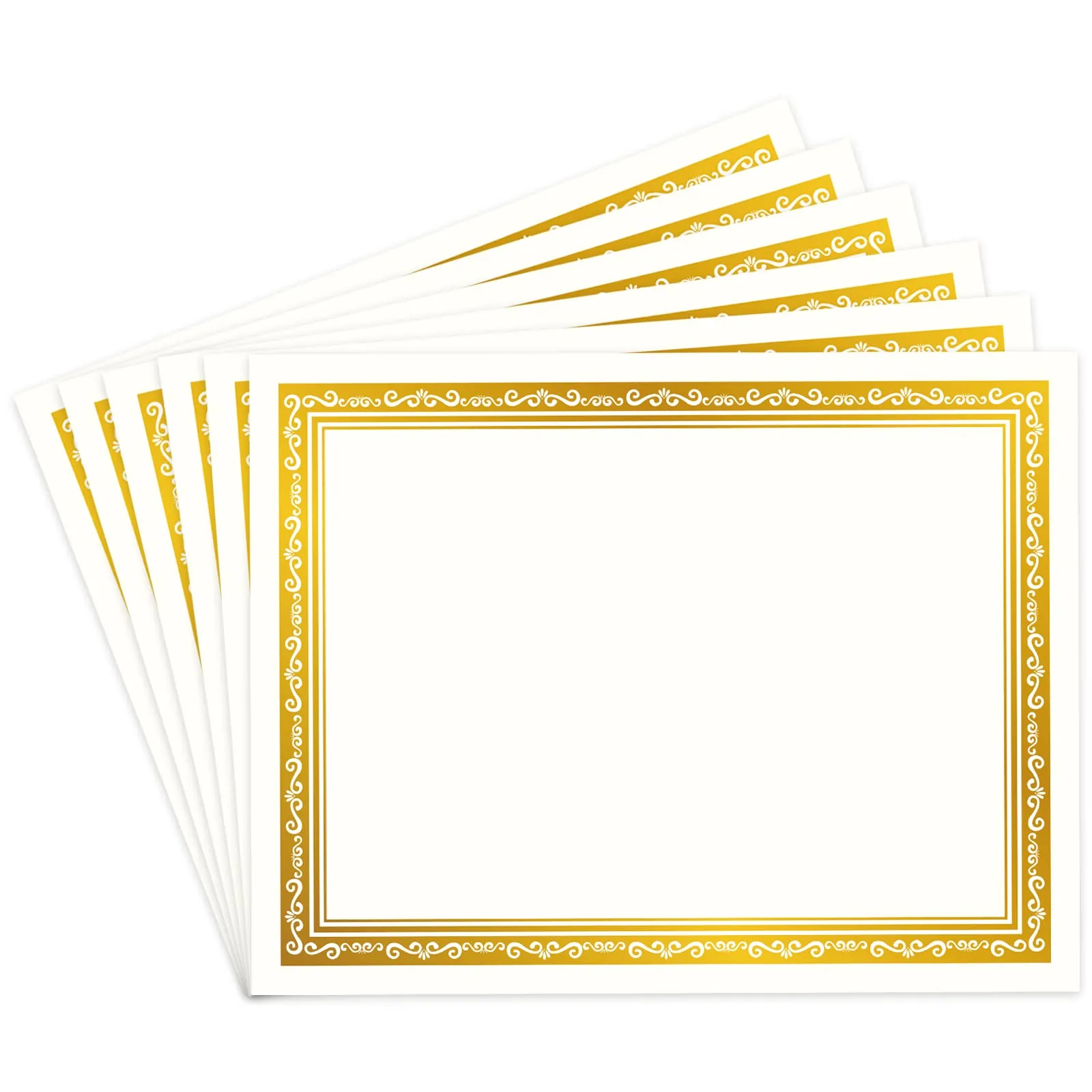 Paquete de 45 papel de aluminio dorado en blanco de 8.5 x 11 pulgadas para  imprimir papel de diploma para graduación y logros de graduación  certificados de reconocimiento : Amazon.com.mx: Oficina y papelería