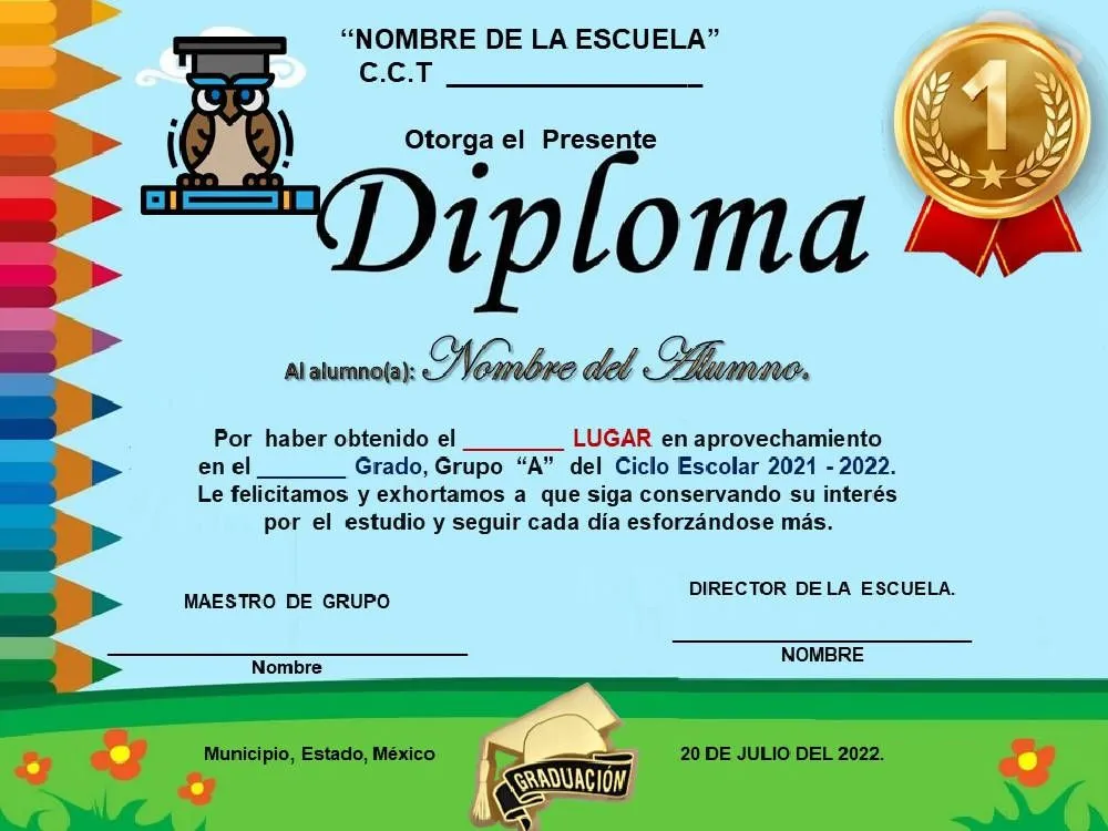 Paquete de +50 Diplomas de Graduación 2022 (Editables) Power Point por  Asesores Educativos – Maesdi