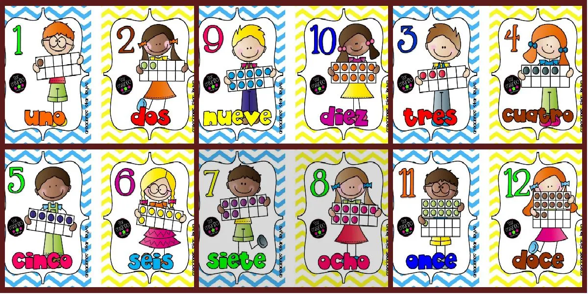 Un paquete imprimible de tarjetas para aprender los números. Del 1 al 20 –  Imagenes Educativas