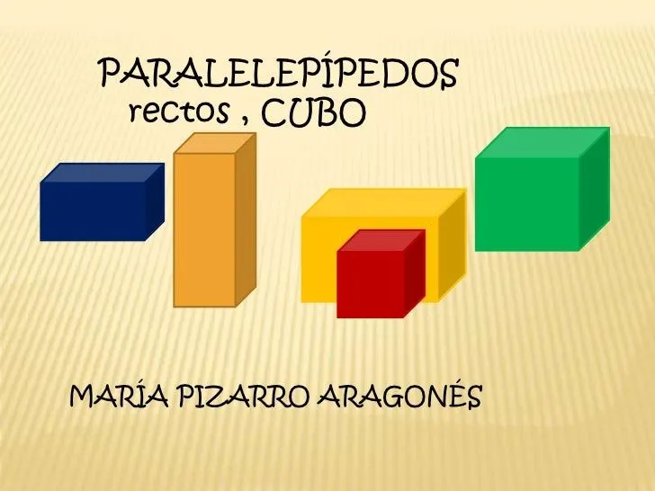 Paralelepípedos y cubo