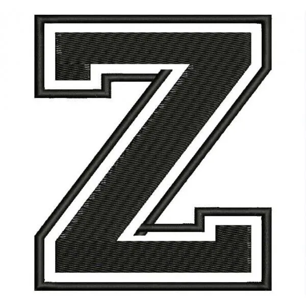 Parche Bordado "Z" (LETRA Z)