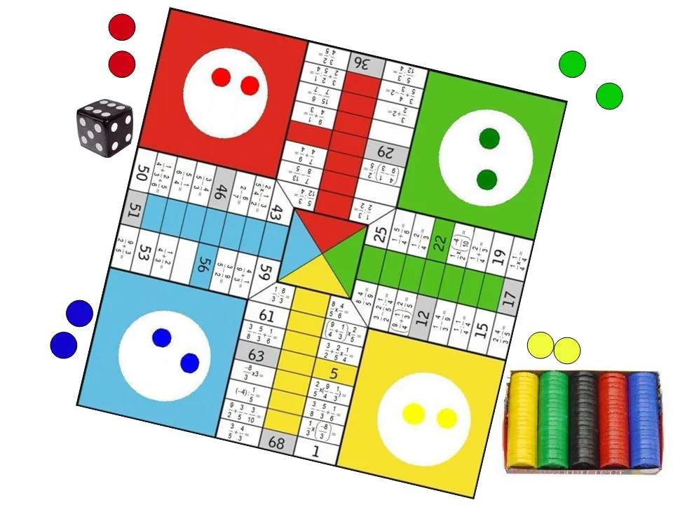 PARCHIS DE FRACCIONES: JUEGO | Juegos y matemáticas