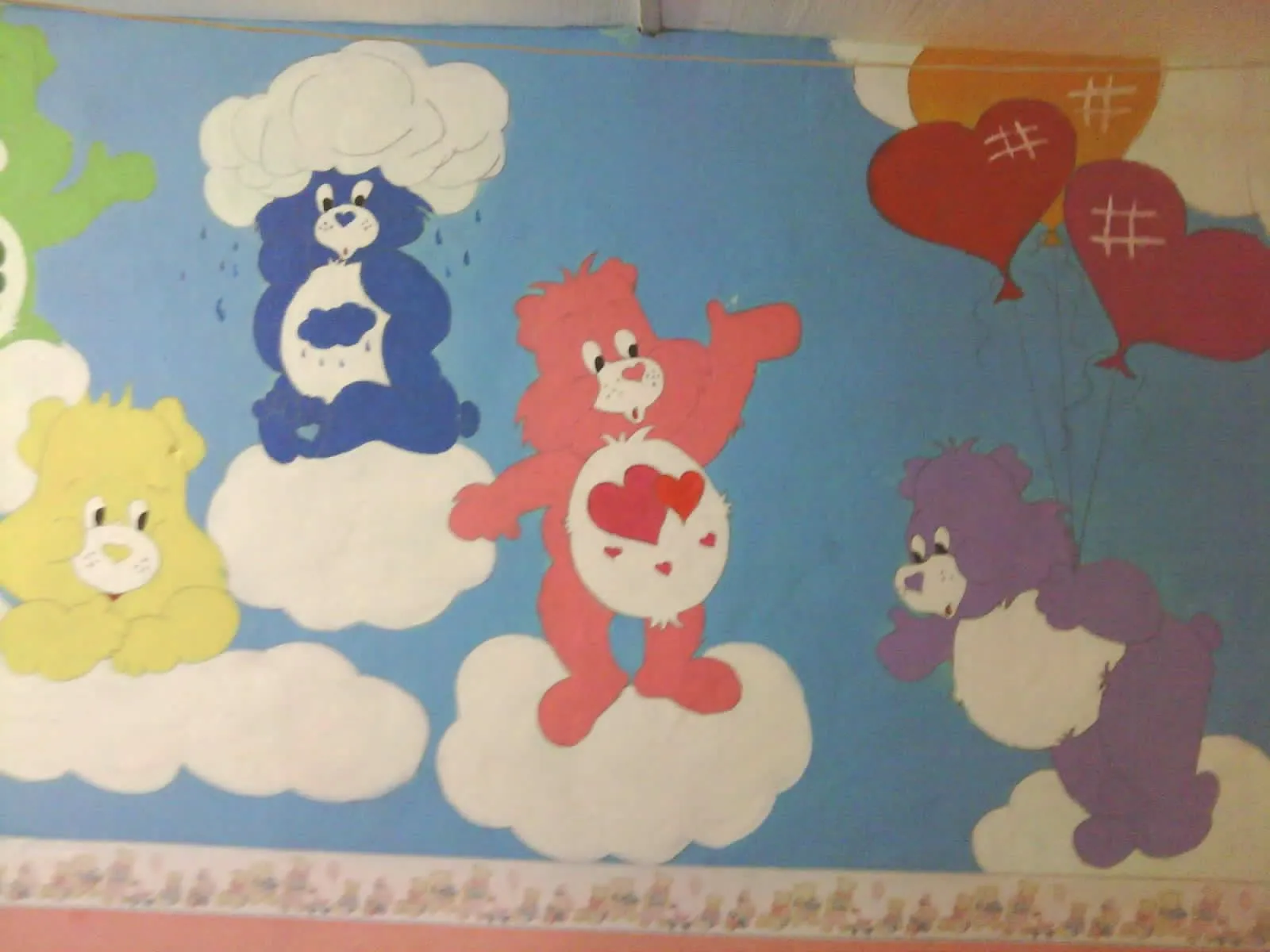 pared de ositos cariñosos para bebe