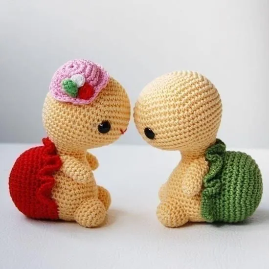 pareja enamorada de tortugas | amigurumi | Pinterest