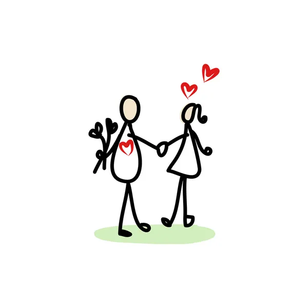 pareja de enamorados — Vector stock © atthameeni #31147159