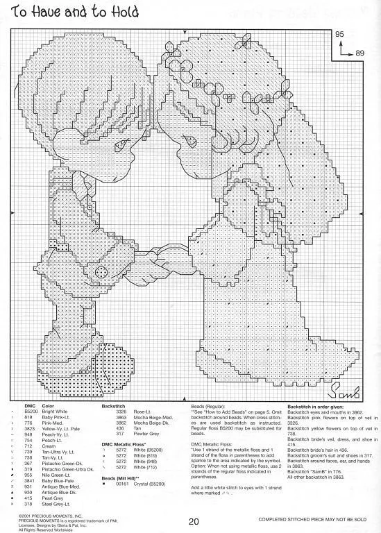 Parejas de novios en punto cruz – Primera Parte - Guía de MANUALIDADES