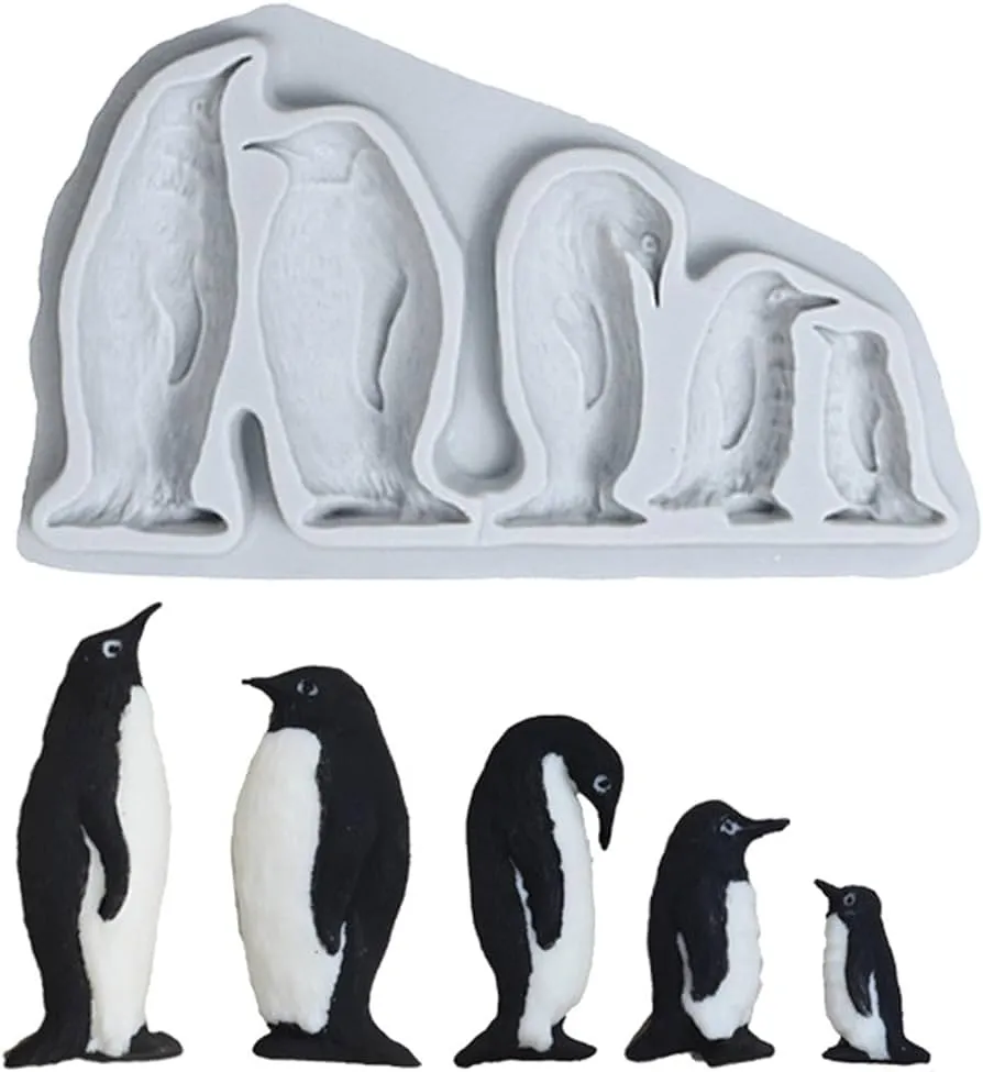 PAREKS Bonitos moldes para Hielo, Linda Bandeja Hielo pingüino, Hielo Formas Divertidas Silicona Gruesa con Embudo para cócteles y decoración Pasteles, Lindo : Amazon.com.mx: Hogar y Cocina